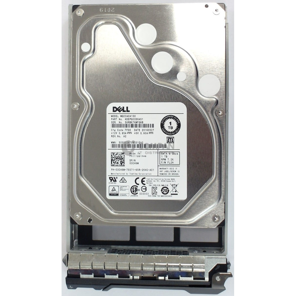 3C46W DELL HDD 1TB 7.2K SATA 6G 3.5" LFF HOT-SWAP